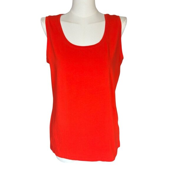 Jones New York Round Neck Sleeveless Pullover Tank Tee Women's Sz L - Picture 1 of 8